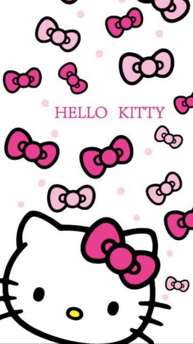 粉色可爱kitty猫满屏手机壁纸图片